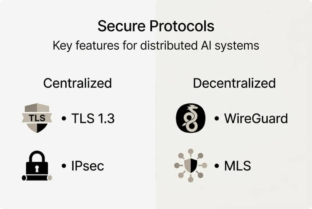 Infographic showing secure protocol comparison